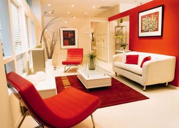 Cách phối hợp ba màu đen - đỏ - trắng cho nội thất gia đình