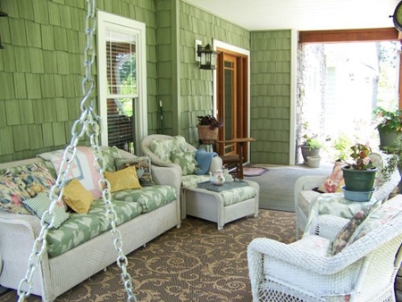 Thiết kế ngôi nhà với gam màu xanh vỏ xanh tươi mát