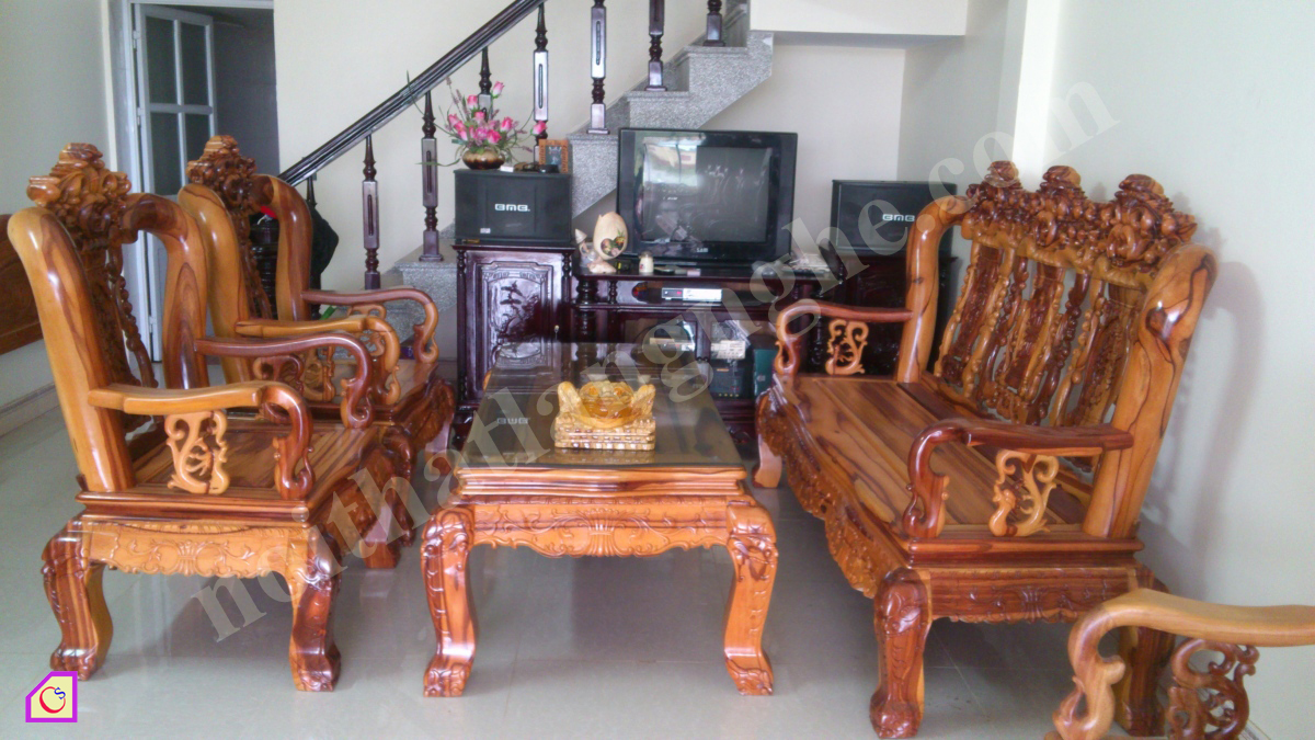 Bộ bàn ghế giả cổ gỗ Hương