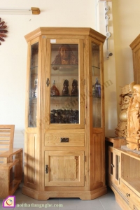 Tủ rượu phòng khách:Tủ rượu gỗ Sồi TR_21
