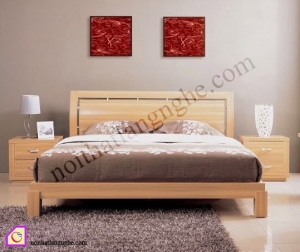 Giường ngủ:Giường ngủ gỗ Sồi Mỹ GN_54
