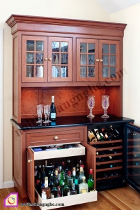 Tủ rượu phòng khách:Tủ rượu gỗ TR_15